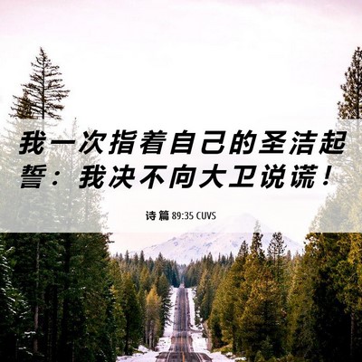 Picture 06 - 诗 篇 89:35 CUVS - 我 一 次 指 着 自 己 的 圣 洁 起 誓 - Bible Verse Picture