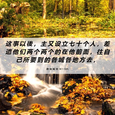 Picture 06 - 路 加 福 音 10:1 CUVS - 这 事 以 後 ， 主 又 设 立 七 十 个 - Bible Verse Picture