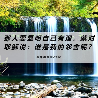 Picture 06 - 路 加 福 音 10:29 CUVS - 那 人 要 显 明 自 己 有 理 ， 就 对 - Bible Verse Picture