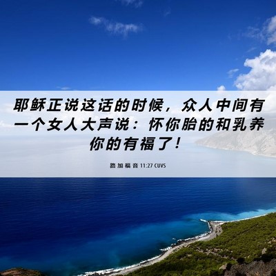 Picture 06 - 路 加 福 音 11:27 CUVS - 耶 稣 正 说 这 话 的 时 候 ， 众 人 - Bible Verse Picture