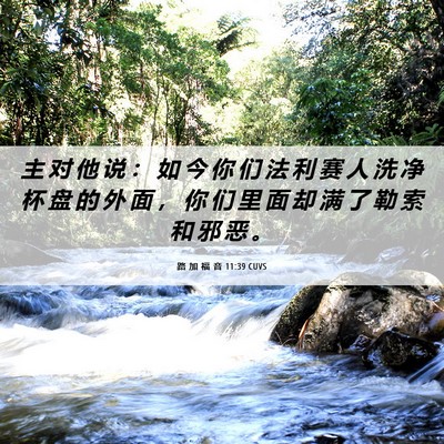 Picture 06 - 路 加 福 音 11:39 CUVS - 主 对 他 说 ： 如 今 你 们 法 利 赛 - Bible Verse Picture
