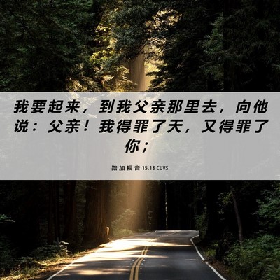 Picture 06 - 路 加 福 音 15:18 CUVS - 我 要 起 来 ， 到 我 父 亲 那 里 去 - Bible Verse Picture