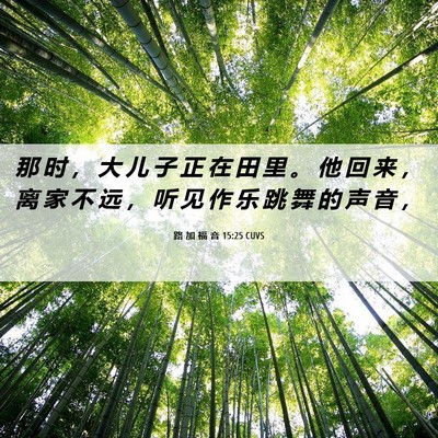 Picture 06 - 路 加 福 音 15:25 CUVS - 那 时 ， 大 儿 子 正 在 田 里 。 他 - Bible Verse Picture