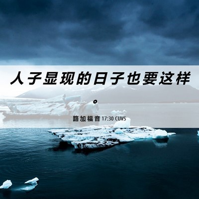 Picture 06 - 路 加 福 音 17:30 CUVS - 人 子 显 现 的 日 子 也 要 这 样 - Bible Verse Picture