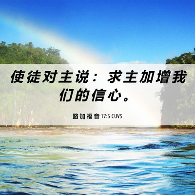 Picture 06 - 路 加 福 音 17:5 CUVS - 使 徒 对 主 说 ： 求 主 加 增 我 们 - Bible Verse Picture