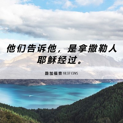 Picture 06 - 路 加 福 音 18:37 CUVS - 他 们 告 诉 他 ， 是 拿 撒 勒 人 耶 - Bible Verse Picture