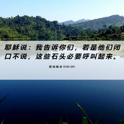 Picture 06 - 路 加 福 音 19:40 CUVS - 耶 稣 说 ： 我 告 诉 你 们 ， 若 是 - Bible Verse Picture