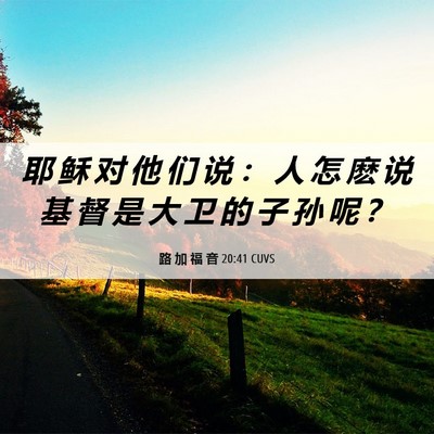 Picture 06 - 路 加 福 音 20:41 CUVS - 耶 稣 对 他 们 说 ： 人 怎 麽 说 基 - Bible Verse Picture