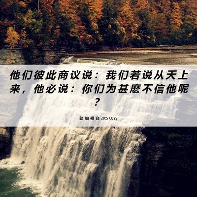 Picture 06 - 路 加 福 音 20:5 CUVS - 他 们 彼 此 商 议 说 ： 我 们 若 说 - Bible Verse Picture
