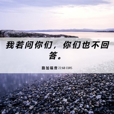Picture 06 - 路 加 福 音 22:68 CUVS - 我 若 问 你 们 ， 你 们 也 不 回 答 - Bible Verse Picture