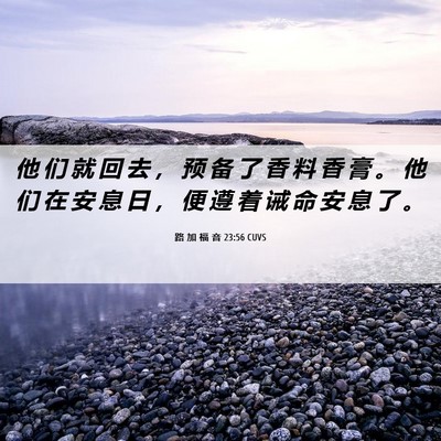 Picture 06 - 路 加 福 音 23:56 CUVS - 他 们 就 回 去 ， 预 备 了 香 料 香 - Bible Verse Picture