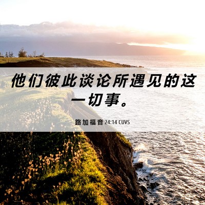 Picture 06 - 路 加 福 音 24:14 CUVS - 他 们 彼 此 谈 论 所 遇 见 的 这 一 - Bible Verse Picture