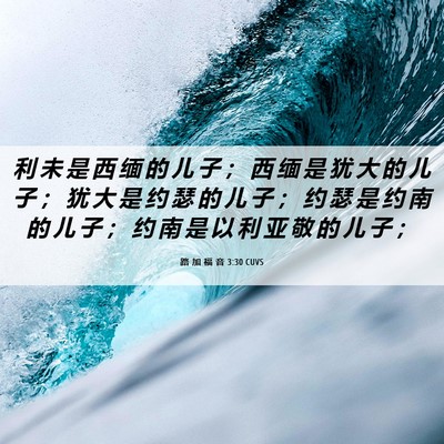 Picture 06 - 路 加 福 音 3:30 CUVS - 利 未 是 西 缅 的 儿 子 ； 西 缅 是 - Bible Verse Picture