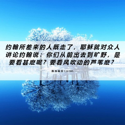 Picture 06 - 路 加 福 音 7:24 CUVS - 约 翰 所 差 来 的 人 既 走 了 ， 耶 - Bible Verse Picture
