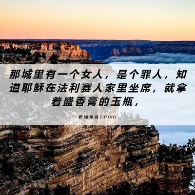 Picture 06 - 路 加 福 音 7:37 CUVS - 那 城 里 有 一 个 女 人 ， 是 个 罪 - Bible Verse Picture