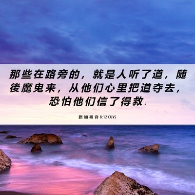 Picture 06 - 路 加 福 音 8:12 CUVS - 那 些 在 路 旁 的 ， 就 是 人 听 了 - Bible Verse Picture