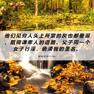 Picture 06 - 阿 摩 司 书 2:7 CUVS - 他 们 见 穷 人 头 上 所 蒙 的 灰 也 - Bible Verse Picture