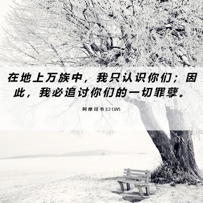 Picture 06 - 阿 摩 司 书 3:2 CUVS - 在 地 上 万 族 中 ， 我 只 认 识 你 - Bible Verse Picture