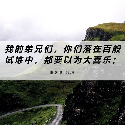 Picture 06 - 雅 各 书 1:2 CUVS - 我 的 弟 兄 们 ， 你 们 落 在 百 般 - Bible Verse Picture