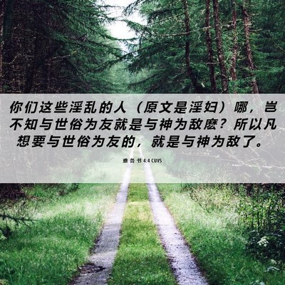 Picture 06 - 雅 各 书 4:4 CUVS - 你 们 这 些 淫 乱 的 人 （ 原 文 是 - Bible Verse Picture