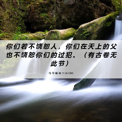 Picture 06 - 马 可 福 音 11:26 CUVS - 你 们 若 不 饶 恕 人 ， 你 们 在 天 - Bible Verse Picture