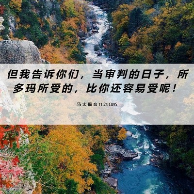 Picture 06 - 马 太 福 音 11:24 CUVS - 但 我 告 诉 你 们 ， 当 审 判 的 日 - Bible Verse Picture