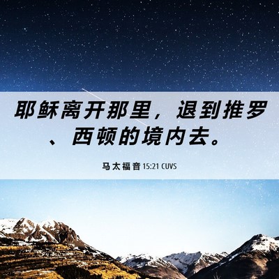 Picture 06 - 马 太 福 音 15:21 CUVS - 耶 稣 离 开 那 里 ， 退 到 推 罗 、 - Bible Verse Picture