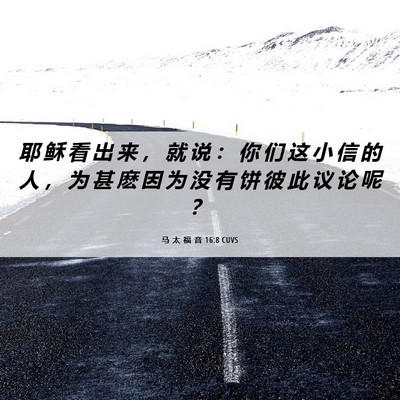 Picture 06 - 马 太 福 音 16:8 CUVS - 耶 稣 看 出 来 ， 就 说 ： 你 们 这 - Bible Verse Picture