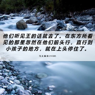 Picture 06 - 马 太 福 音 2:9 CUVS - 他 们 听 见 王 的 话 就 去 了 。 在 - Bible Verse Picture