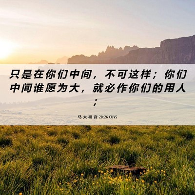 Picture 06 - 马 太 福 音 20:26 CUVS - 只 是 在 你 们 中 间 ， 不 可 这 样 - Bible Verse Picture