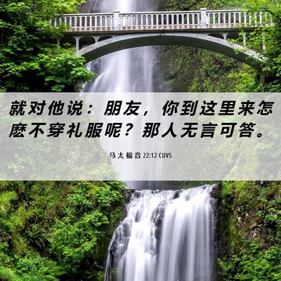 Picture 06 - 马 太 福 音 22:12 CUVS - 就 对 他 说 ： 朋 友 ， 你 到 这 里 - Bible Verse Picture