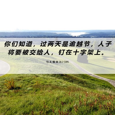 Picture 06 - 马 太 福 音 26:2 CUVS - 你 们 知 道 ， 过 两 天 是 逾 越 节 - Bible Verse Picture