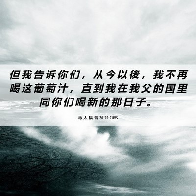 Picture 06 - 马 太 福 音 26:29 CUVS - 但 我 告 诉 你 们 ， 从 今 以 後 ， - Bible Verse Picture