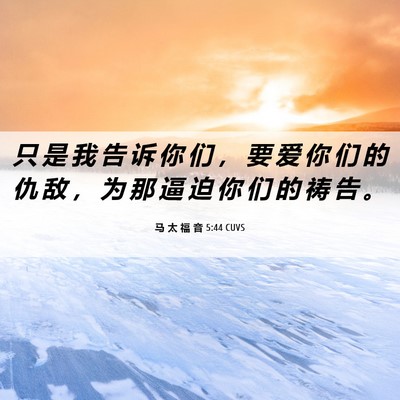 Picture 06 - 马 太 福 音 5:44 CUVS - 只 是 我 告 诉 你 们 ， 要 爱 你 们 - Bible Verse Picture