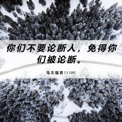 Picture 06 - 马 太 福 音 7:1 CUVS - 你 们 不 要 论 断 人 ， 免 得 你 们 - Bible Verse Picture