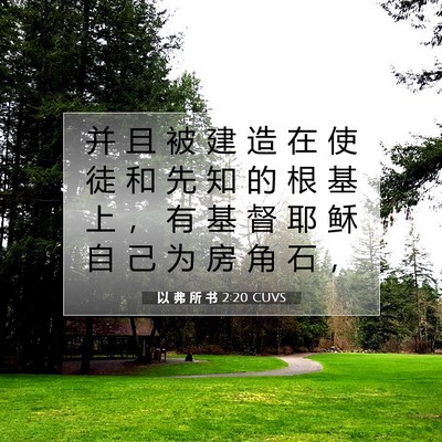 Picture 07 - 以 弗 所 书 2:20 CUVS - 并 且 被 建 造 在 使 徒 和 先 知 的 - Bible Verse Picture