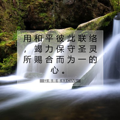 Picture 07 - 以 弗 所 书 4:3 CUVS - 用 和 平 彼 此 联 络 ， 竭 力 保 守 - Bible Verse Picture