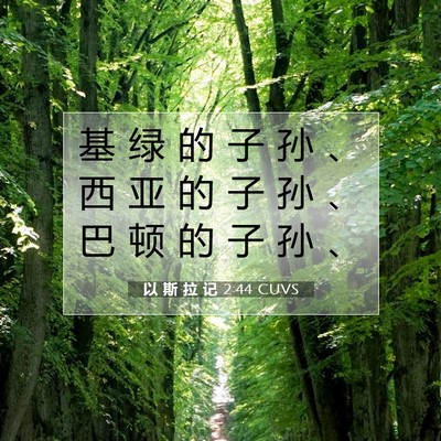 Picture 07 - 以 斯 拉 记 2:44 CUVS - 基 绿 的 子 孙 、 西 亚 的 子 孙 、 - Bible Verse Picture