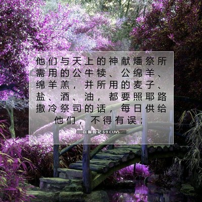 Picture 07 - 以 斯 拉 记 6:9 CUVS - 他 们 与 天 上 的 神 献 燔 祭 所 需 - Bible Verse Picture