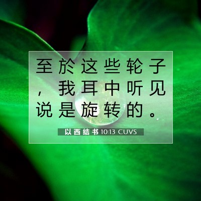 Picture 07 - 以 西 结 书 10:13 CUVS - 至 於 这 些 轮 子 ， 我 耳 中 听 见 - Bible Verse Picture