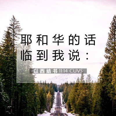 Picture 07 - 以 西 结 书 11:14 CUVS - 耶 和 华 的 话 临 到 我 说 - Bible Verse Picture