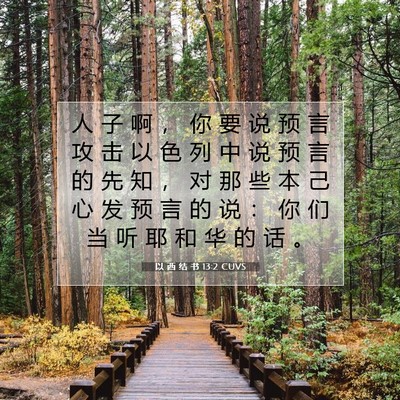 Picture 07 - 以 西 结 书 13:2 CUVS - 人 子 啊 ， 你 要 说 预 言 攻 击 以 - Bible Verse Picture