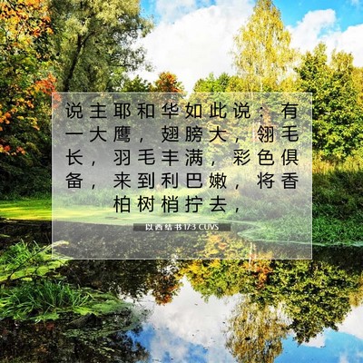 Picture 07 - 以 西 结 书 17:3 CUVS - 说 主 耶 和 华 如 此 说 ： 有 一 大 - Bible Verse Picture