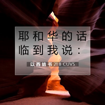 Picture 07 - 以 西 结 书 21:8 CUVS - 耶 和 华 的 话 临 到 我 说 - Bible Verse Picture