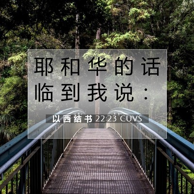 Picture 07 - 以 西 结 书 22:23 CUVS - 耶 和 华 的 话 临 到 我 说 - Bible Verse Picture