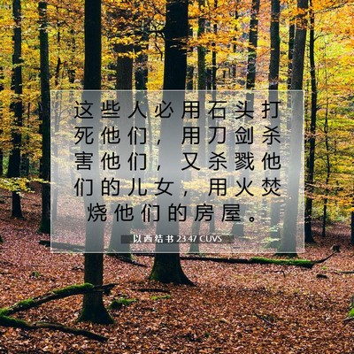 Picture 07 - 以 西 结 书 23:47 CUVS - 这 些 人 必 用 石 头 打 死 他 们 ， - Bible Verse Picture