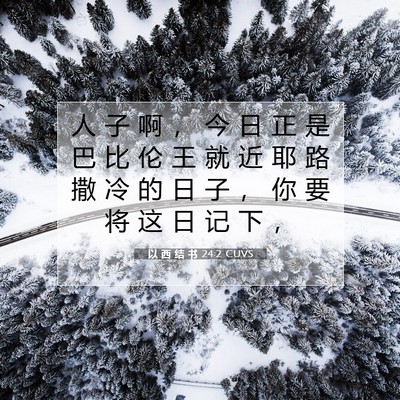 Picture 07 - 以 西 结 书 24:2 CUVS - 人 子 啊 ， 今 日 正 是 巴 比 伦 王 - Bible Verse Picture