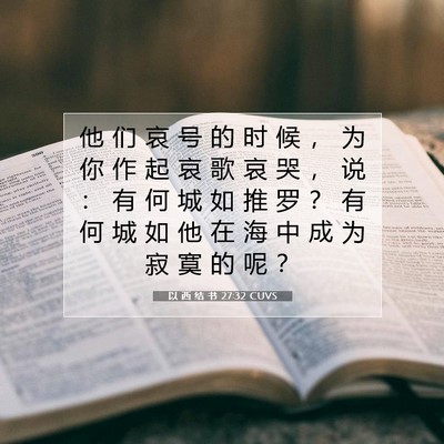 Picture 07 - 以 西 结 书 27:32 CUVS - 他 们 哀 号 的 时 候 ， 为 你 作 起 - Bible Verse Picture