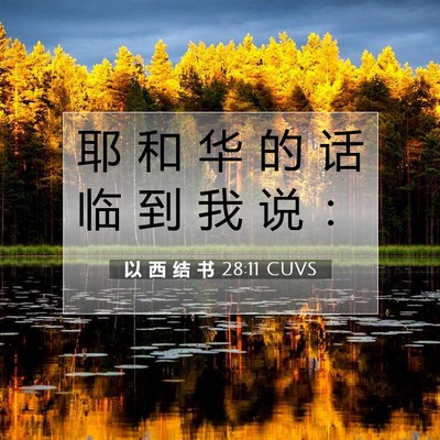 Picture 07 - 以 西 结 书 28:11 CUVS - 耶 和 华 的 话 临 到 我 说 - Bible Verse Picture