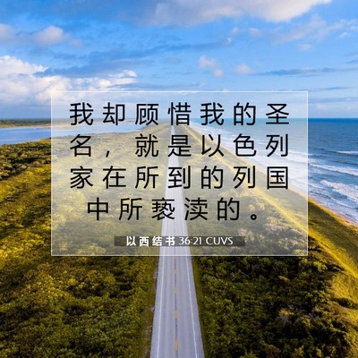 Picture 07 - 以 西 结 书 36:21 CUVS - 我 却 顾 惜 我 的 圣 名 ， 就 是 以 - Bible Verse Picture